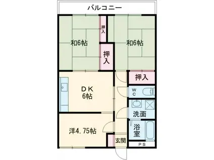 コアマンション新栄町(3DK/2階)の間取り写真