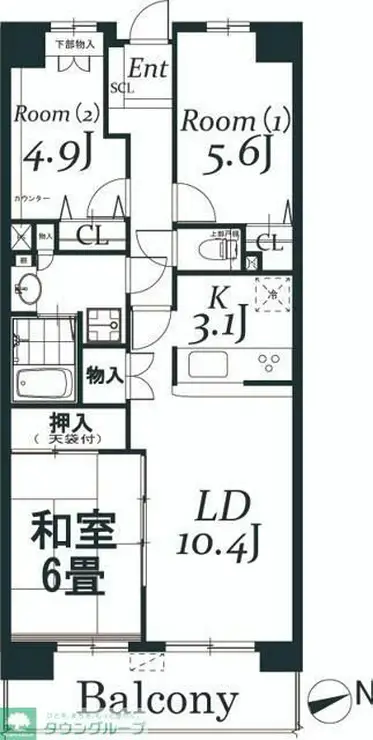 白井ロジュマン 2階階 間取り