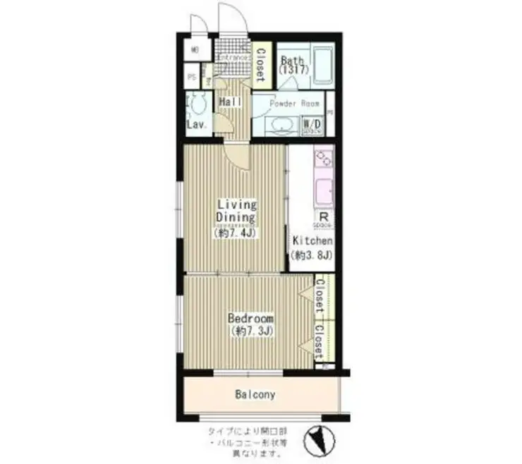 ルミエール中町 3階階 間取り
