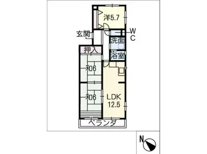 シティ・ライフ島田(3LDK/2階)の間取り写真
