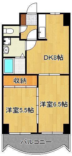 ロイヤルマジェスティ(2DK/12階)の間取り写真