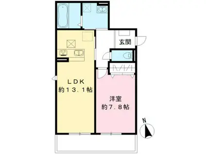 ARIETTA(1LDK/2階)の間取り写真