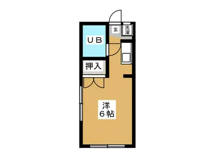 メゾン美星(ワンルーム/1階)の間取り写真