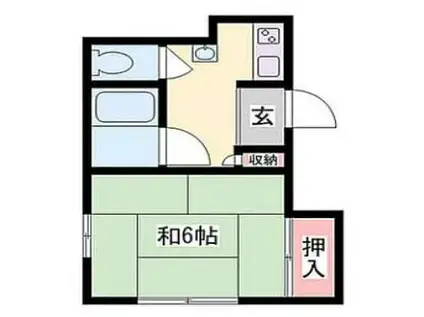 大同ビル(1K/2階)の間取り写真