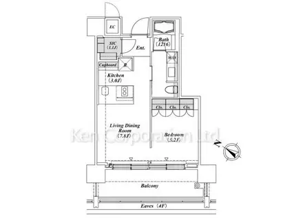 THE ROPPONGI TOKYO SUPERIOR RESIDE(1LDK/10階)の間取り写真