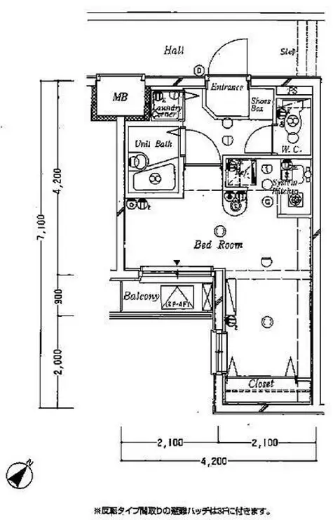 ロイヤルガーデン品川 3階階 間取り