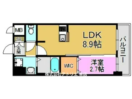 ファステート東大阪バレーナ(1LDK/2階)の間取り写真