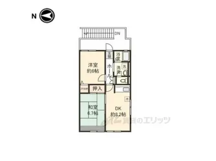 プチメゾン(2DK/2階)の間取り写真