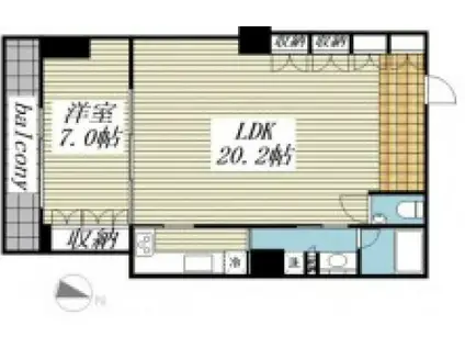 GRAN EBISU グラン恵比寿(1LDK/3階)の間取り写真