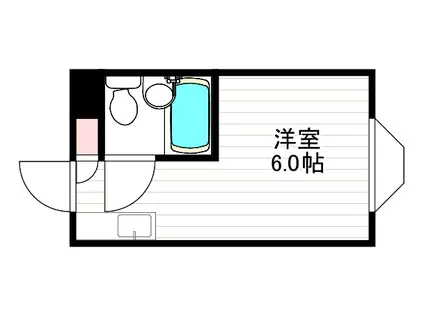 グランドハイツ平野西(ワンルーム/2階)の間取り写真