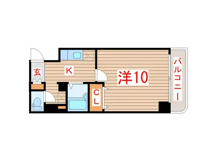 A-ONE(1K/5階)の間取り写真