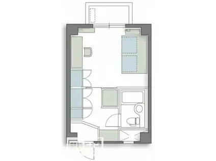 アルファコンフォート高松(1K/4階)の間取り写真