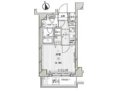 アプレシティ桜上水(1K/5階)の間取り写真