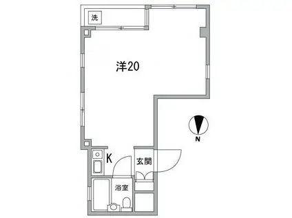 牧ビル(ワンルーム/3階)の間取り写真