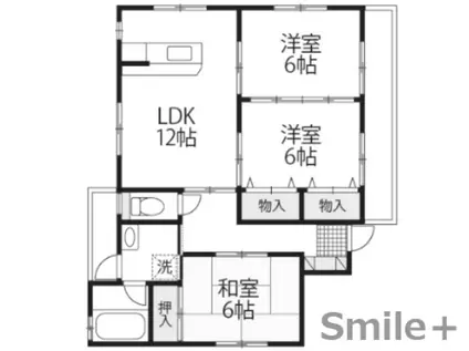 フラワーハイツV(3LDK/2階)の間取り写真