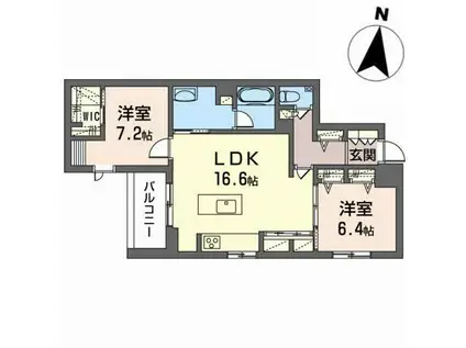 K-CRAT(2LDK/3階)の間取り写真