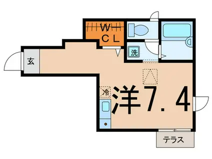ＪＲ総武線 高円寺駅 徒歩14分 2階建 築13年(ワンルーム/1階)の間取り写真