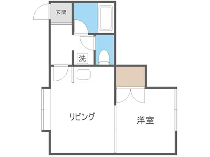 メゾンドリラ(1DK/3階)の間取り写真