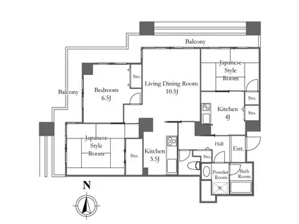 リバーシティ21 イーストタワーズ 10棟(3LDK/28階)の間取り写真