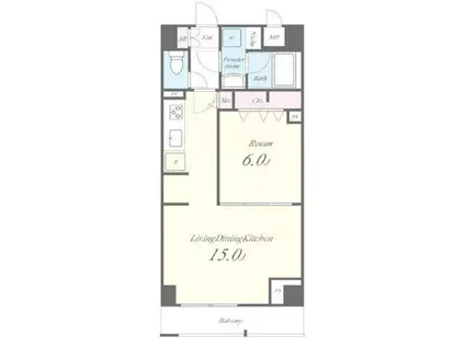 JPT RESIDENCE(1LDK/9階)の間取り写真