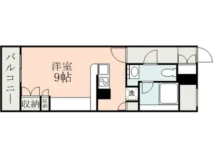 FLAT 熊本(1K/6階)の間取り写真