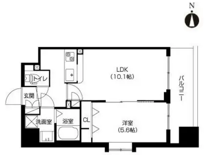 アーバネックス・谷町(1LDK/10階)の間取り写真