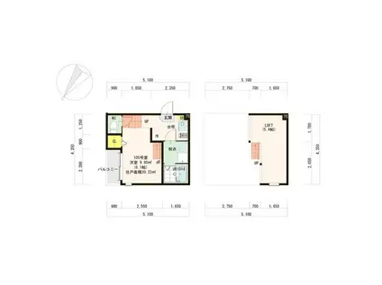 VIVRE平成(1K/1階)の間取り写真