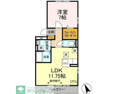 レグルスコート(1LDK/2階)の間取り写真