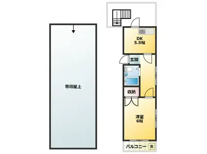 レジデンス西新宿(1DK/5階)の間取り写真