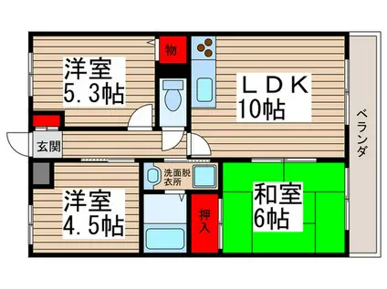 グレイスハイム・市川(3LDK/1階)の間取り写真