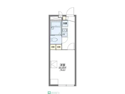 レオパレスエーゼIII(1K/2階)の間取り写真