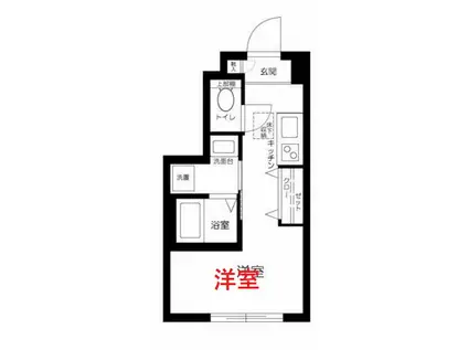 ソルナクレイシア大森II(ワンルーム/1階)の間取り写真