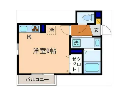 エトワール(ワンルーム/2階)の間取り写真