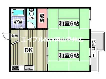 タウニィ青江(2DK/2階)の間取り写真