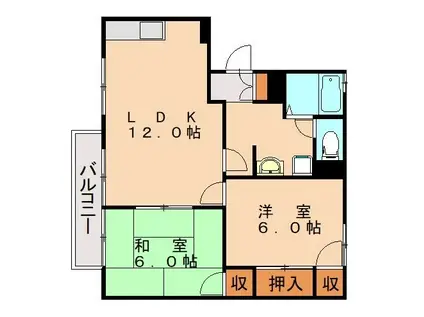 プレジデント正弥(2LDK/2階)の間取り写真