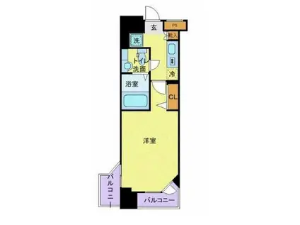 スカイコート新宿壱番館(1K/7階)の間取り写真