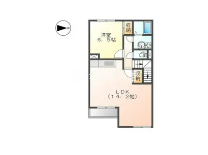 クレストール(1LDK/2階)の間取り写真