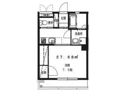 アドニス北沢(1K/1階)の間取り写真