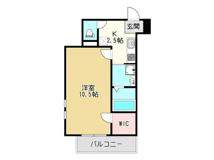 フジパレス吉田本町III番館(1K/2階)の間取り写真