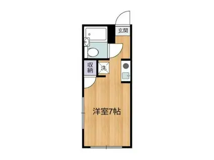 グリーンエージ(ワンルーム/1階)の間取り写真