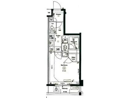 AXAS西馬込ASYLCOURT(1K/2階)の間取り写真
