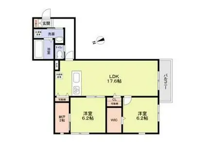 フォレスタルミナ(2SLDK/3階)の間取り写真