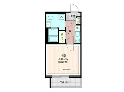 ラシクラス上井草(1K/4階)の間取り写真