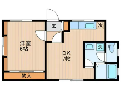 メゾンKY(1DK/1階)の間取り写真