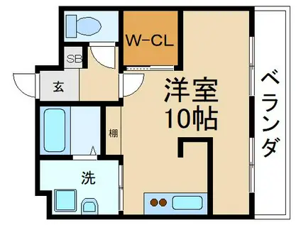 コアパレス寝屋川(ワンルーム/1階)の間取り写真