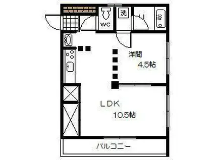 プラウド ステージ(1LDK/2階)の間取り写真
