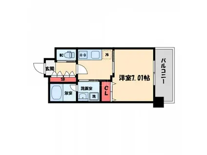 アプリーレ南堀江(1K/8階)の間取り写真