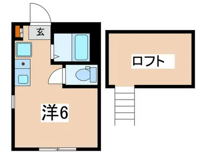 ヒルズ反町B棟(ワンルーム/2階)の間取り写真