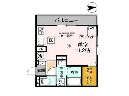 SINCERITE(ワンルーム/1階)の間取り写真