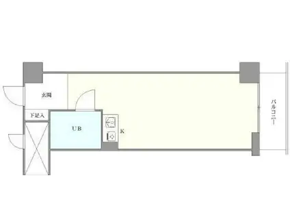 ライオンズマンション伊勢佐木長者町(1K/6階)の間取り写真